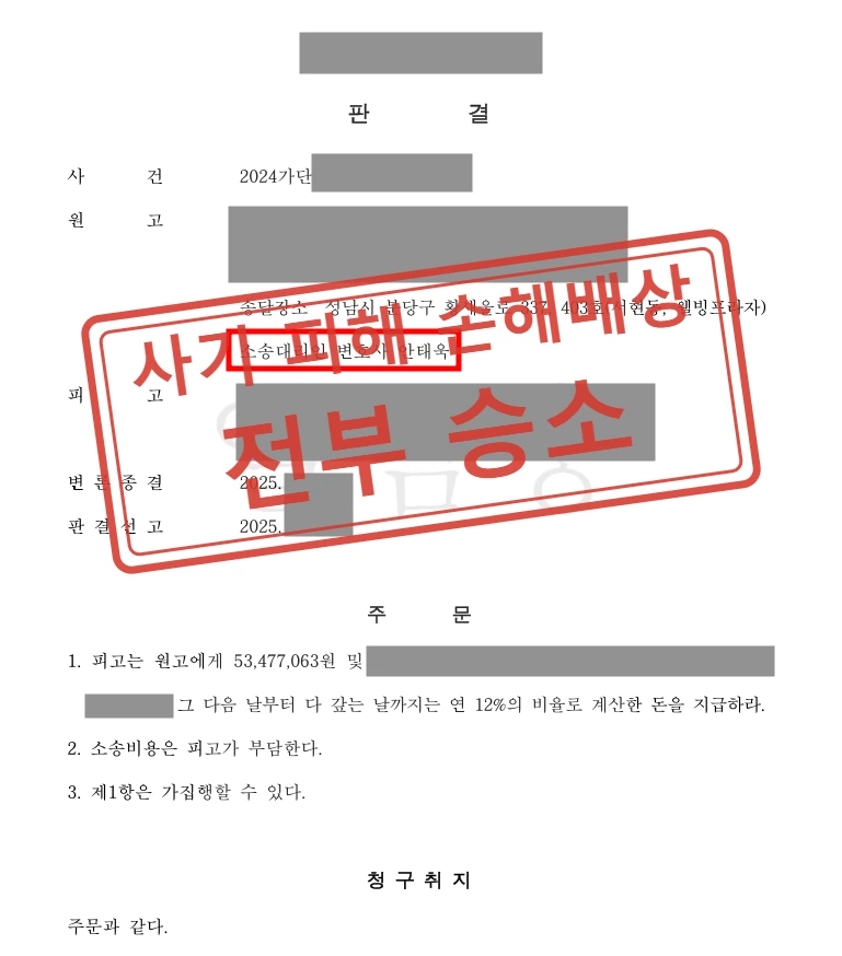 5천만원 물품대금 떼이고 채무자는 개인회생 준비, 사기 입증해 면책되지 않는 손해배상채권으로 전부승소