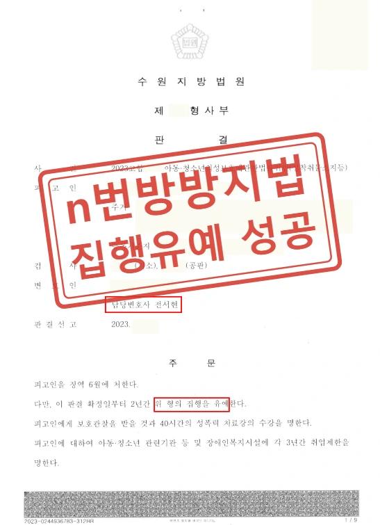 아동·청소년 성착취물 제작 혐의까지 받은 사건, 제작 혐의 벗고 소지만 인정돼 집행유예